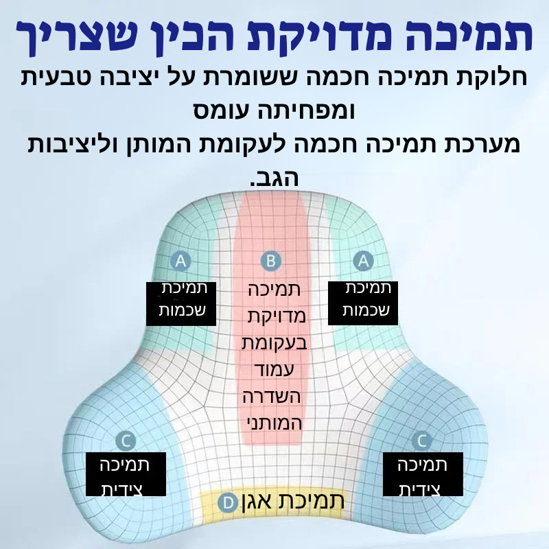 כרית תמיכה לגב – לרכב, למשרד ולכל ישיבה!